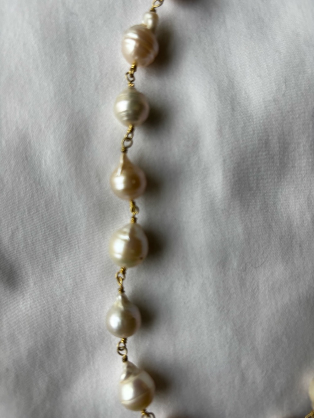 Spartina 449 Baroque Pearl Station Necklace NEVER WORN - Picture 5 of 6